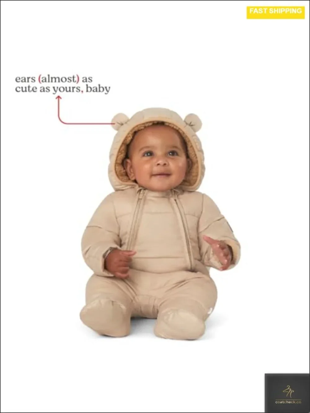 Unisex Baby Sherpa Lined Footed Snow Suit, Zipper, Water Resistant